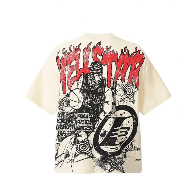 Hellstar T-Shirts Washed Graphic Print product detail image 4