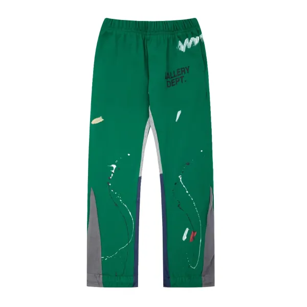 Gallery Dept. Paint-Splatter Sweatpants Green - 1