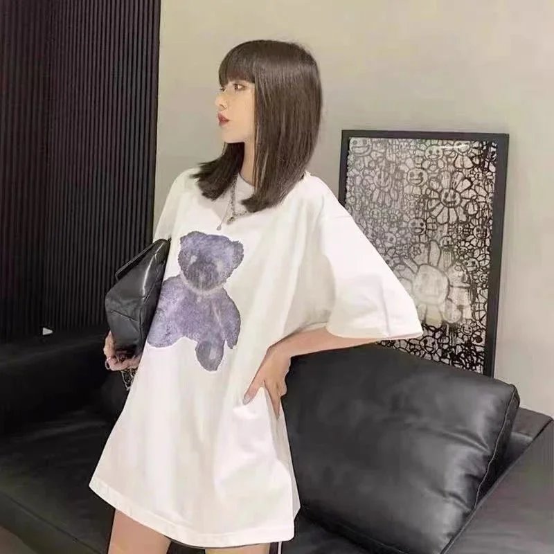 Gallery Dept x Bear Print Oversized White T-Shirt
