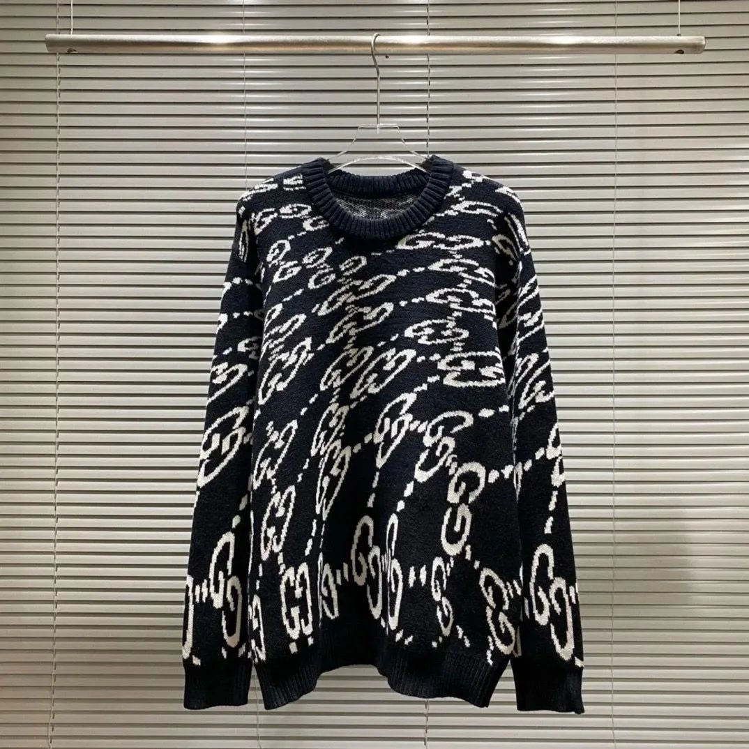 Gucci GG Monogram Knit Sweater Black and White - 1