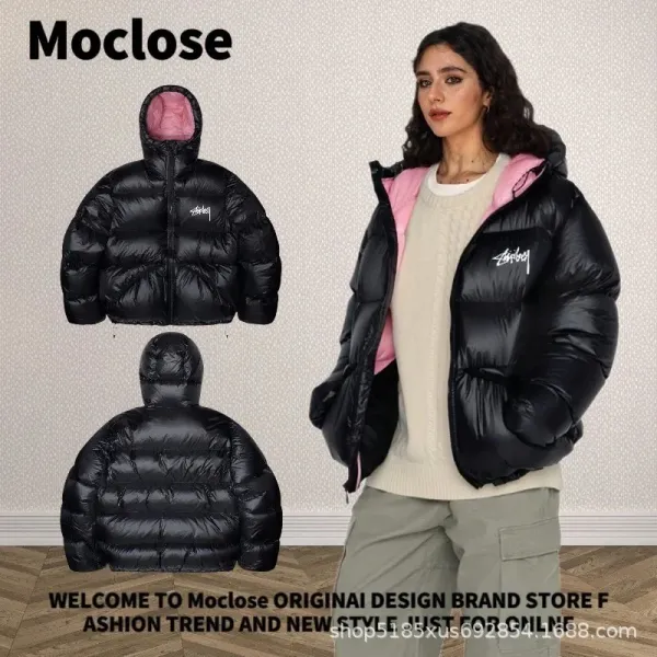 Moclose Oversized Puffer Hooded Down Jacket Black - 18