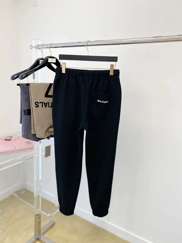Palm Angels Trousers Logo-print drawstring jogger product detail image 1