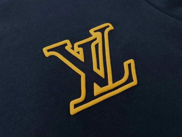 Louis Vuitton LV Logo Embroidered Navy Hoodie - 7