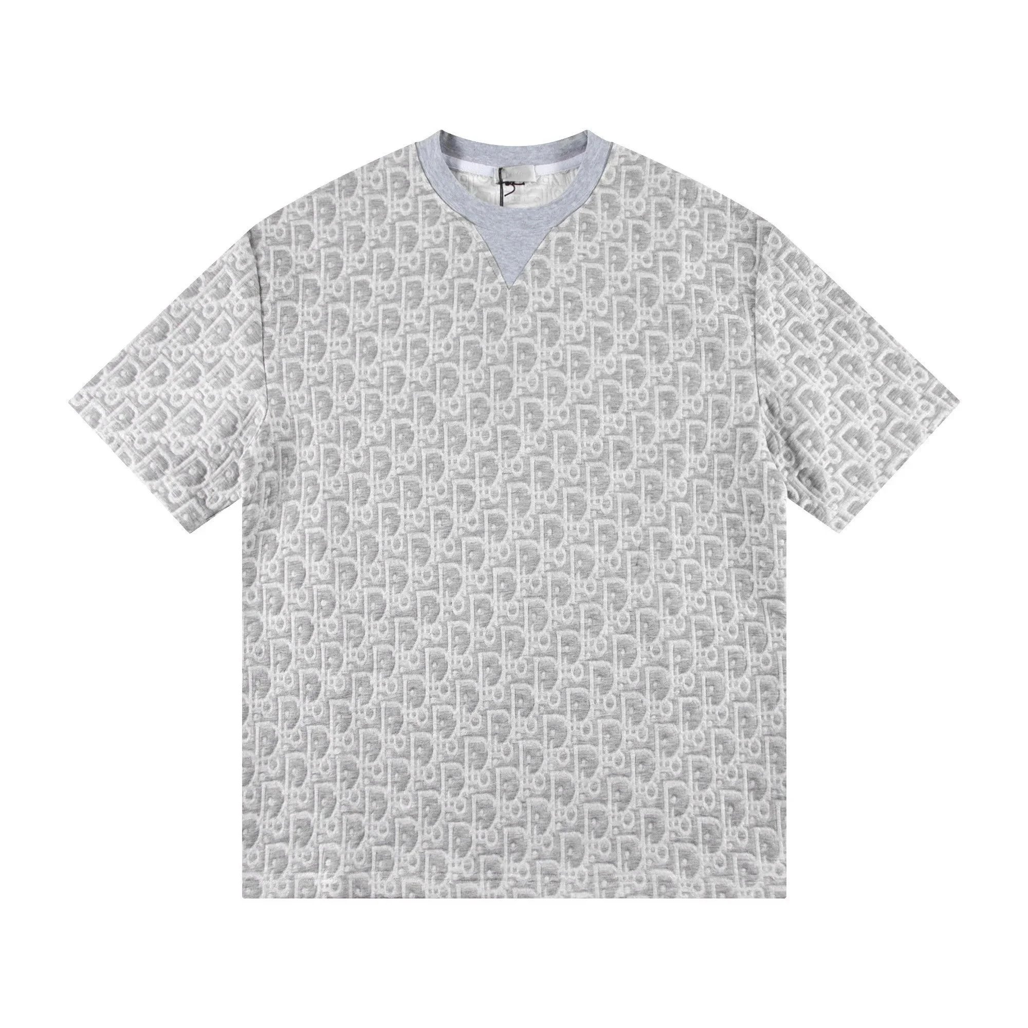 Dior T-Shirts Crew-neck short-sleeve jacquard T-shirt — 15
