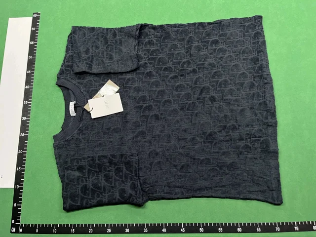 Dior T-Shirts Crew-neck short-sleeve jacquard T-shirt product detail image 2