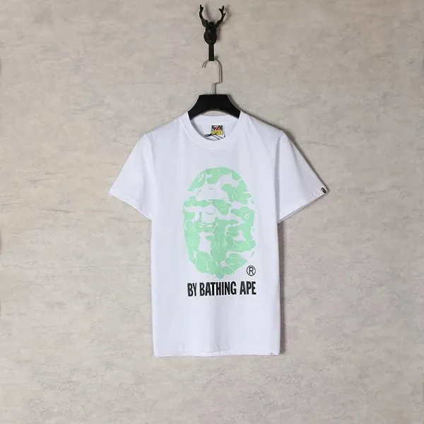 A Bathing Ape By Bathing Ape Green Camo Ape Head T-Shirt - 1
