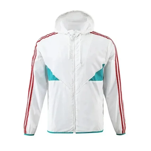 Olympique Lyonnais Jackets Hooded zip-front windbreaker jacket with contrast panels product detail image 10