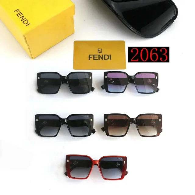 Fendi Eyewear Oversized square rimless sunglasses product detail image 7