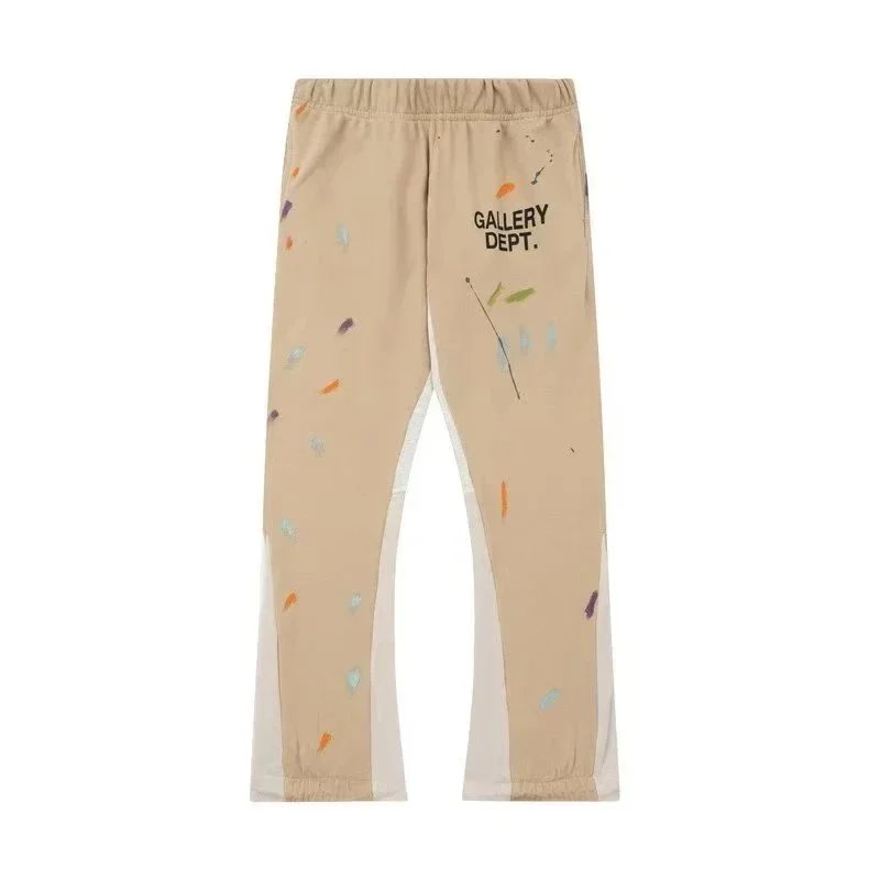 Gallery Dept. Trousers Paint-splatter sweatpants with logo print image 8