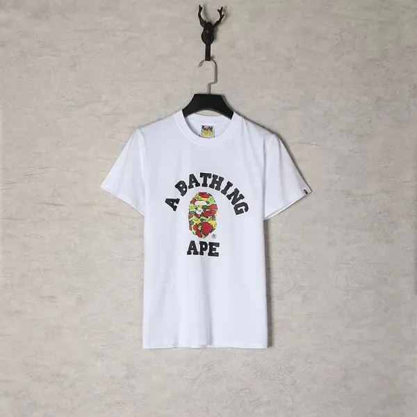 A Bathing Ape Classic Camo Ape Head T-Shirt White - 1