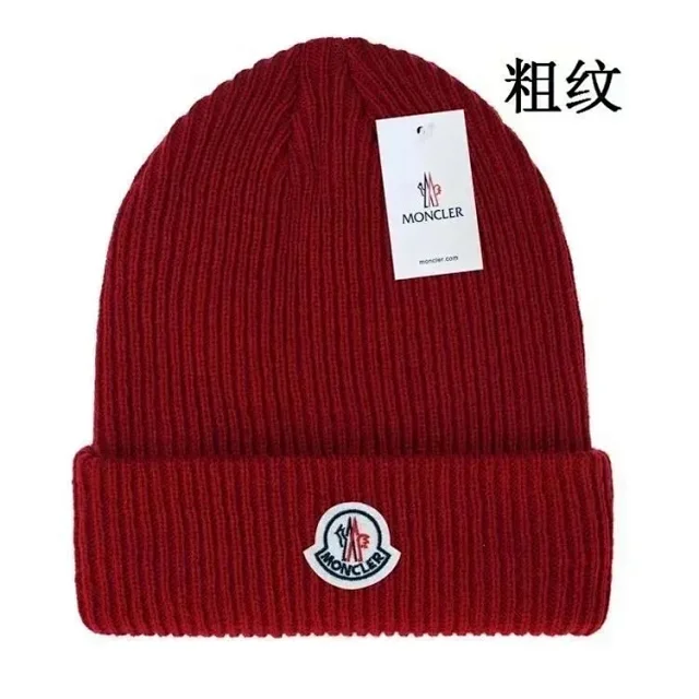 Moncler Hats Ribbed cuffed knit beanie product detail image 5