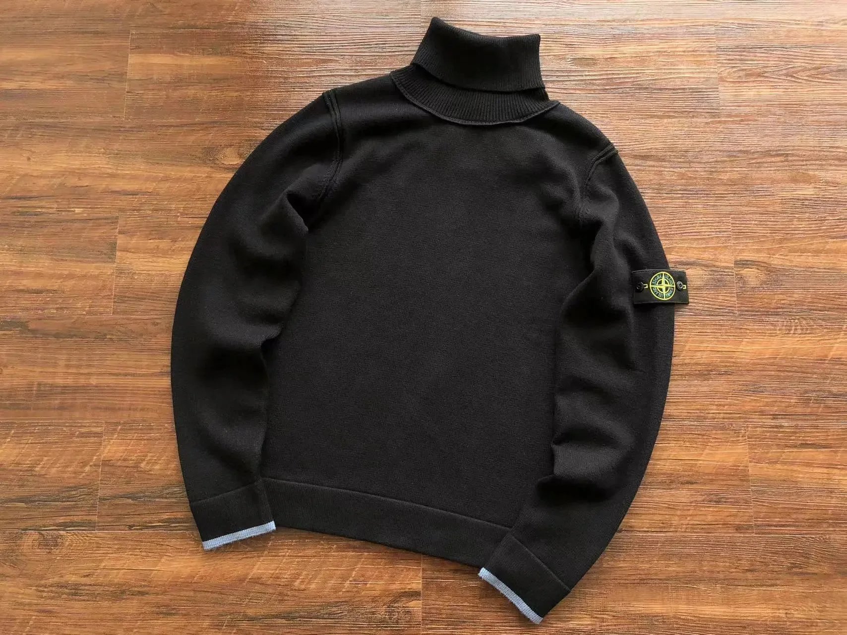 Stone Island Knitwear Crewneck knit sweater with Compass badge sleeve patch — 21