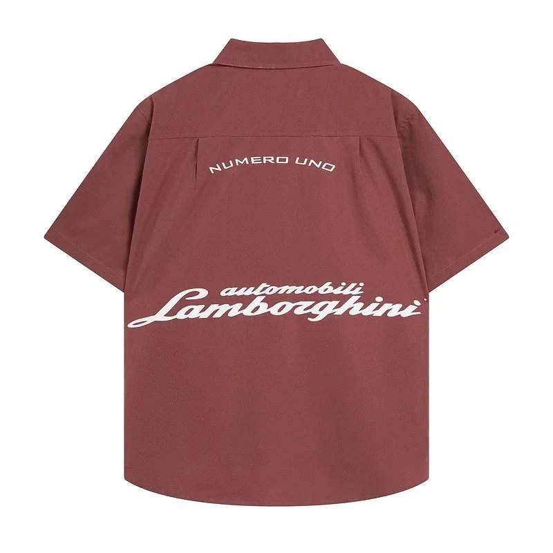 Rhude x Automobili Lamborghini 1963–2023 Oversized Short-Sleeve Shirt Army Green - 9