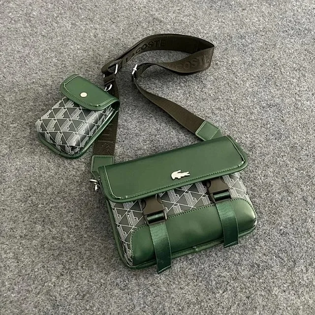 Lacoste Crossbody Bags Flap Satchel with Detachable Pouch product detail image 3