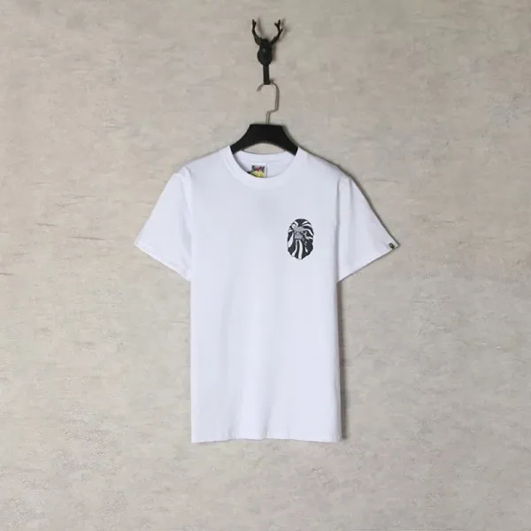 A Bathing Ape Logo Sticker Patch T-Shirt Black - 7