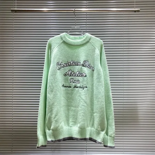 Dior Atelier Paris Mint Green Embroidered Sweater - 1