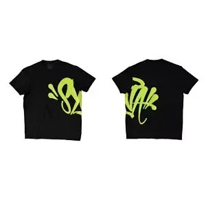 SYNA.TRIBE Graffiti Logo Black T-Shirt - 7