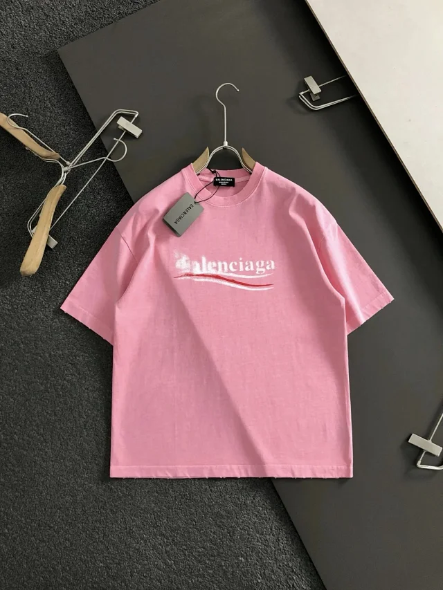 Balenciaga T-Shirts Short-Sleeve Graphic Logo product detail image 5