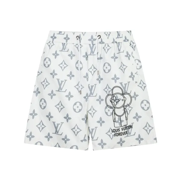 Louis Vuitton Monogram Print Swim Shorts Black - 11