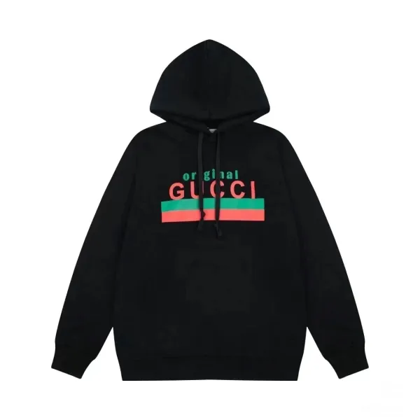 Gucci Original Logo Hoodie Black - 1