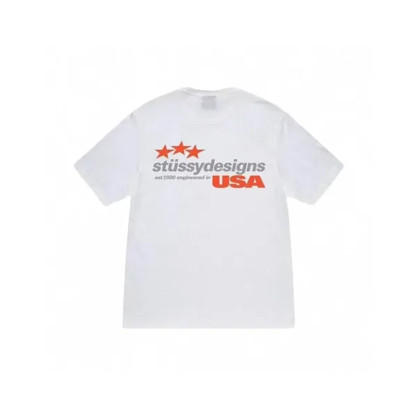 Stüssy Designs USA Graphic T-Shirt White - 1