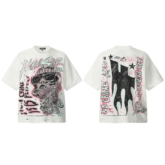 Hellstar T-Shirts Washed Graphic Print product detail image 6