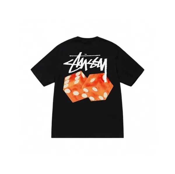 Stüssy Dice Print Black T-Shirt - 1