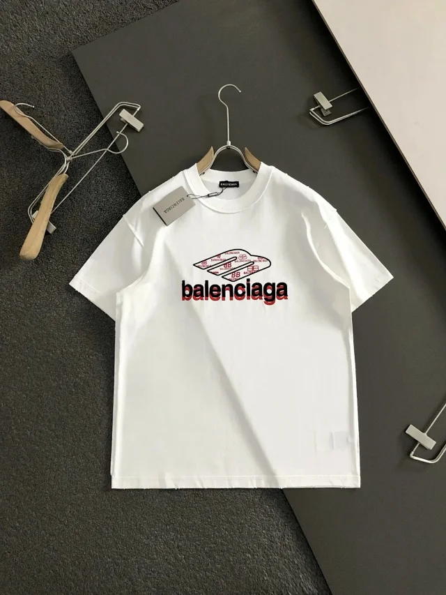 Balenciaga T-Shirts Short-Sleeve Graphic Logo product detail image 7