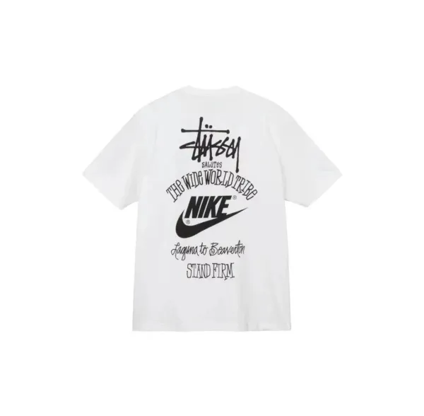 Stüssy x Nike The Wide World Tribe Graphic T-Shirt White - 1