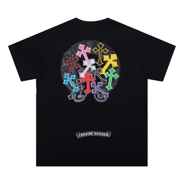 Chrome Hearts T-Shirts Graphic Cross Print Short-Sleeve product detail image 5