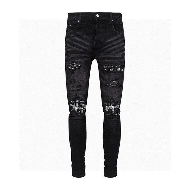 Unbranded Jeans Distressed skinny with graphic and patch details product detail image 9