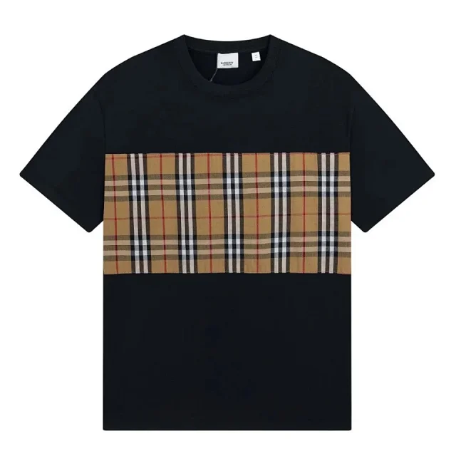Burberry T-Shirts Short-Sleeve Logo and Check Graphic product detail image 4