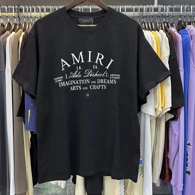 AMIRI T-Shirts Logo Print Crewneck T-Shirt product detail image 6