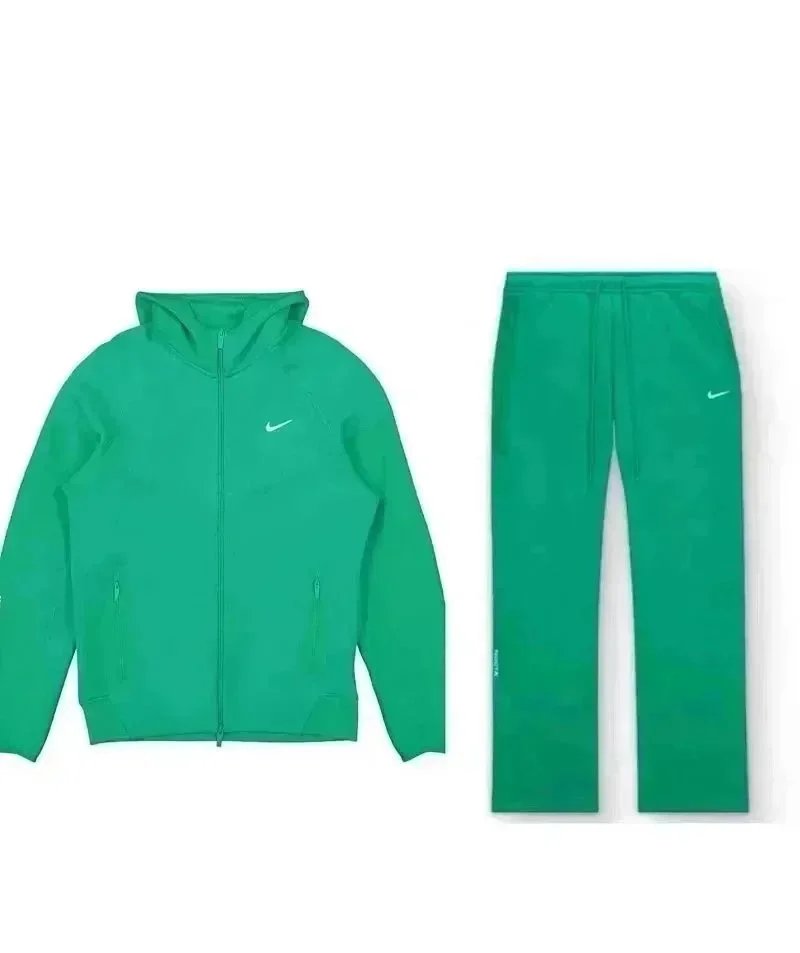 Nike Matching Sets Hooded zip-up jacket and jogger pants set — Green Set 1