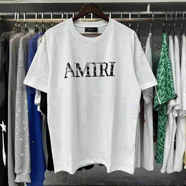 AMIRI T-Shirts Logo Print Crewneck T-Shirt product detail image 5