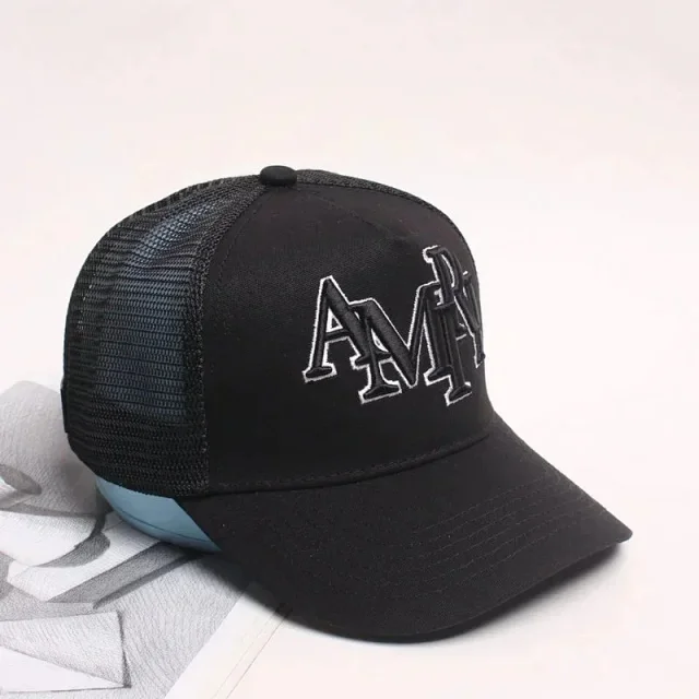 AMIRI Hats Mesh trucker cap with embroidered logo product detail image 2