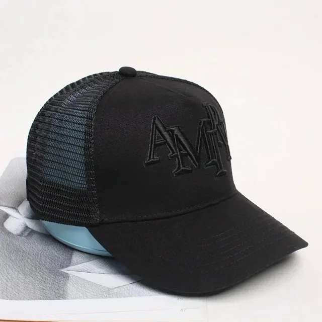 AMIRI Hats Mesh trucker cap with embroidered logo product detail image 7