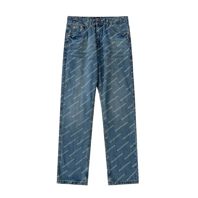 Balenciaga Jeans Denim with logo print, side stripes, or flared-leg designs product detail image 1