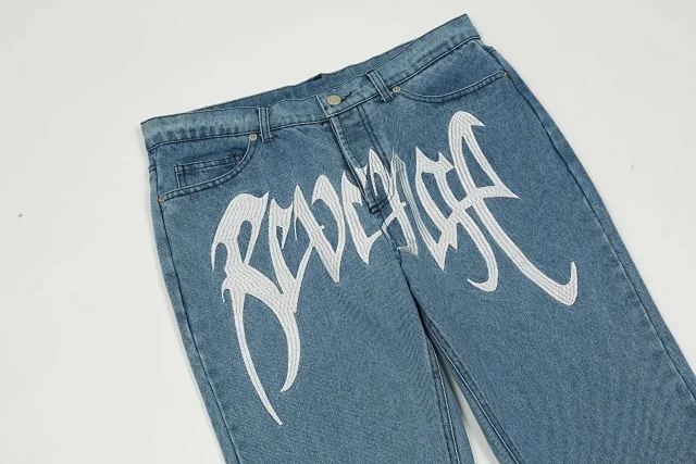 Unbranded Jeans Graphic Embroidered product detail image 3