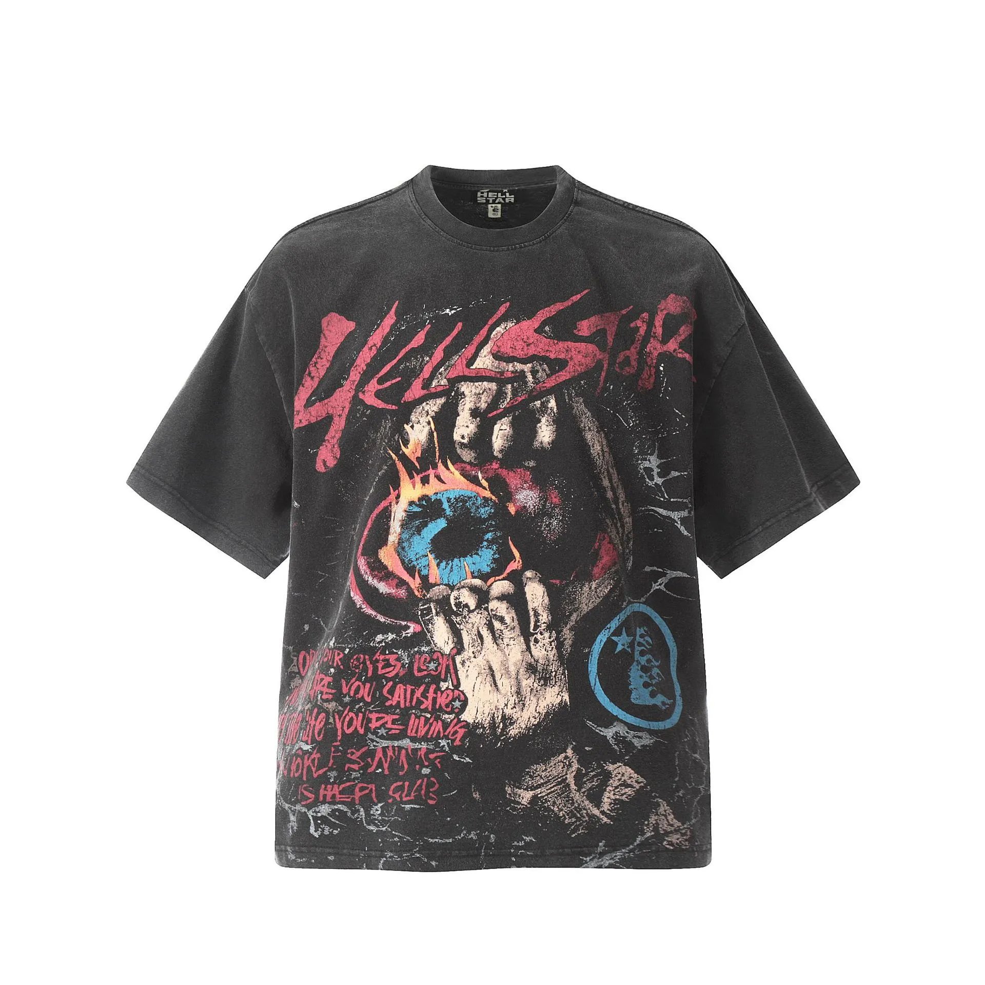 Hellstar T-Shirts Washed Graphic Print image 2