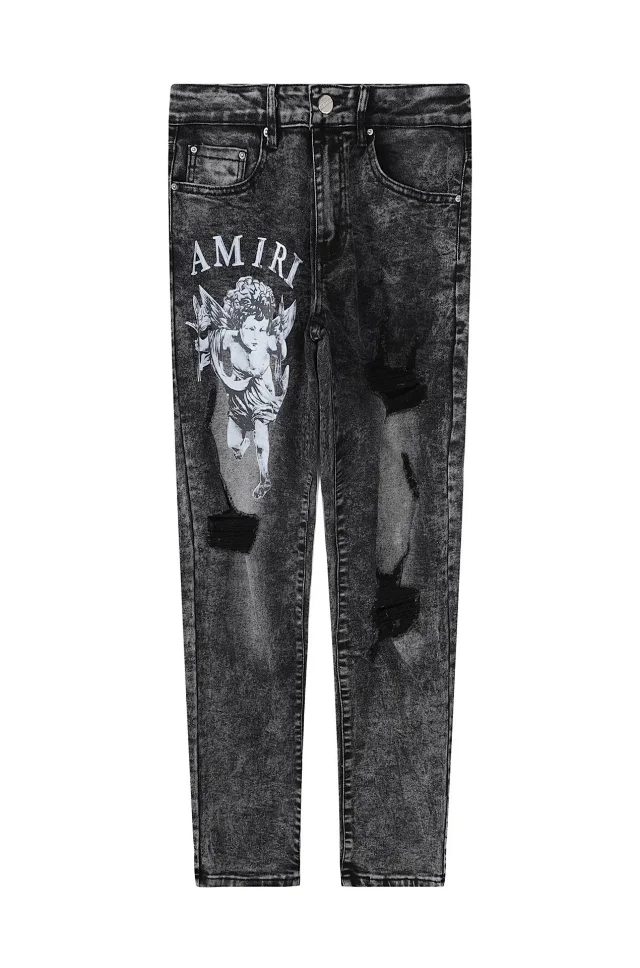 AMIRI Jeans Distressed Graphic Patch product detail image 4