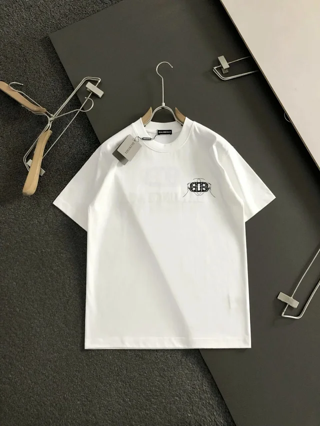 Balenciaga T-Shirts Short-Sleeve Graphic Logo product detail image 6