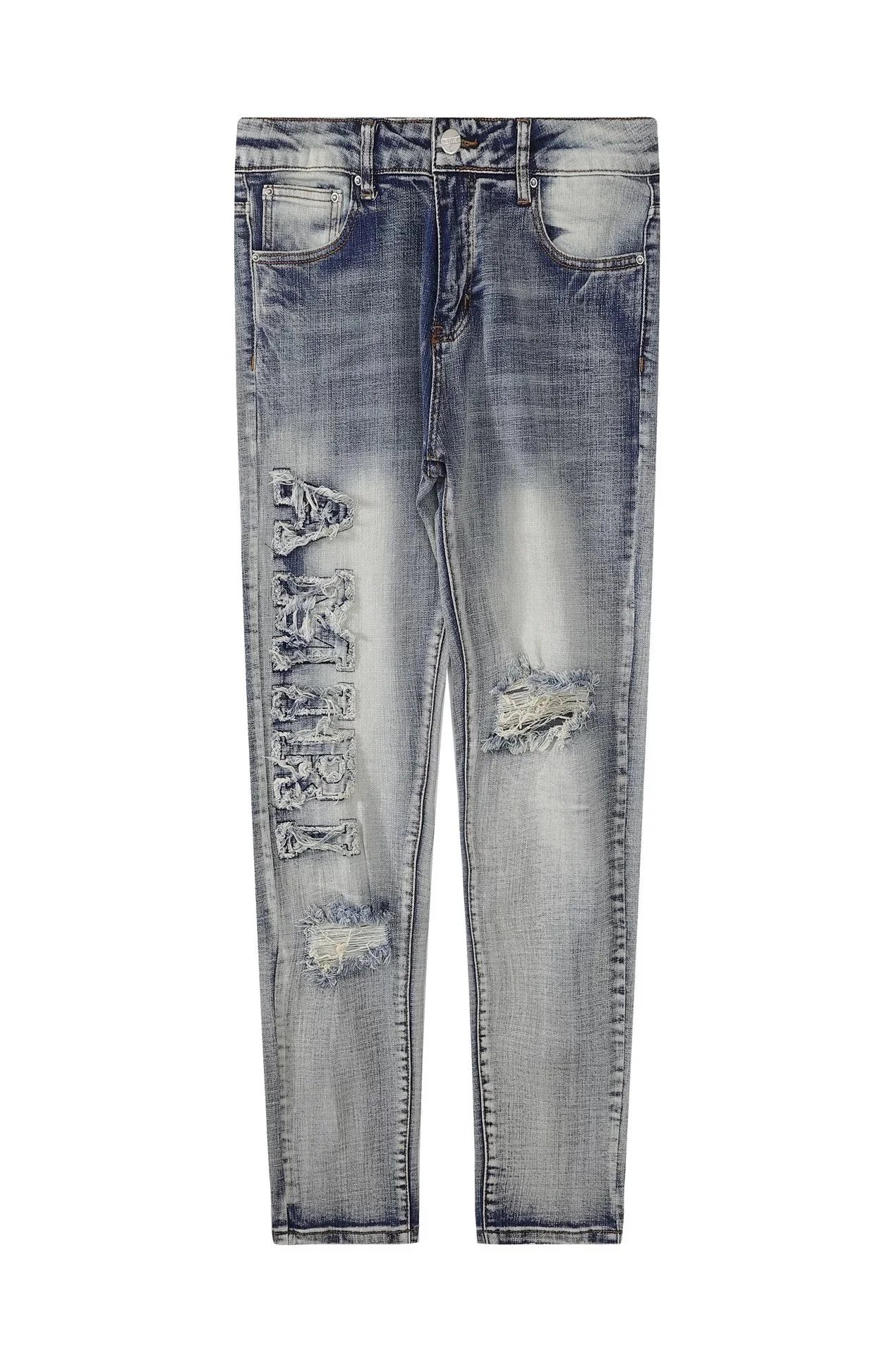 AMIRI Jeans Distressed Graphic Patch — 11