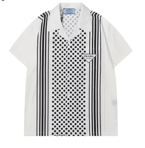 Prada Printed Short-Sleeve Shirt Yellow Black Multicolor - 6