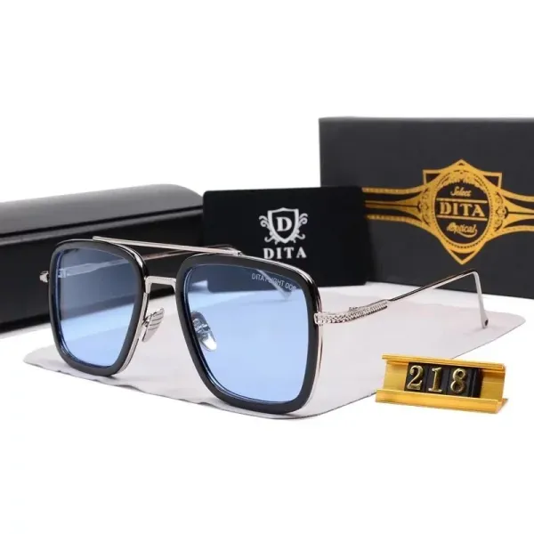 DITA Aviator Gold-Trim Black Sunglasses - 4