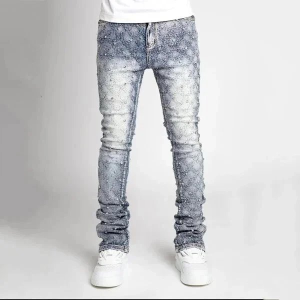 Amiri Distressed printed denim jeans — 36