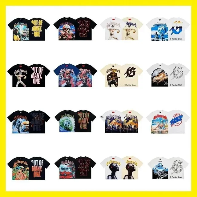 Godspeed T-Shirts Washed distressed graphic short-sleeve T-shirt product detail image 2