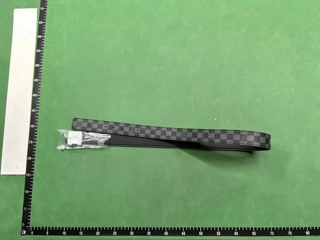 Burberry Belts Check Belt with B Buckle product detail image 8