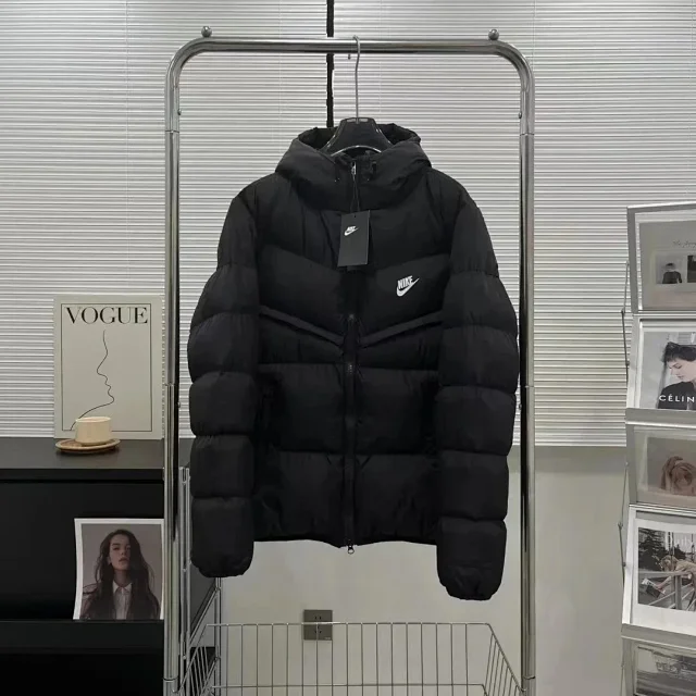 Nike Down Jackets Hooded color-block puffer jacket product detail image 1