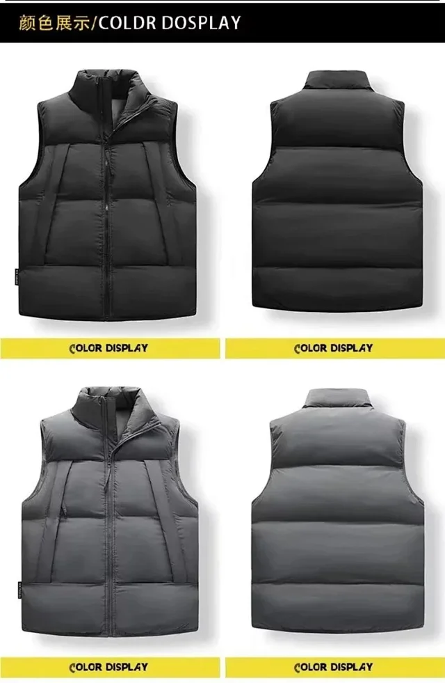 adidas Vests Quilted padded stand-collar zip vest product detail image 2
